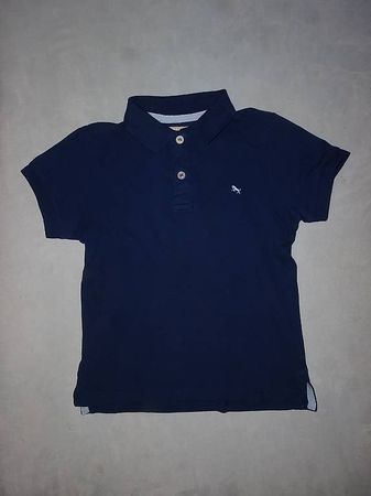 Polo-T-shirt dunkelblau Gr. 110/116 Marke: H&M