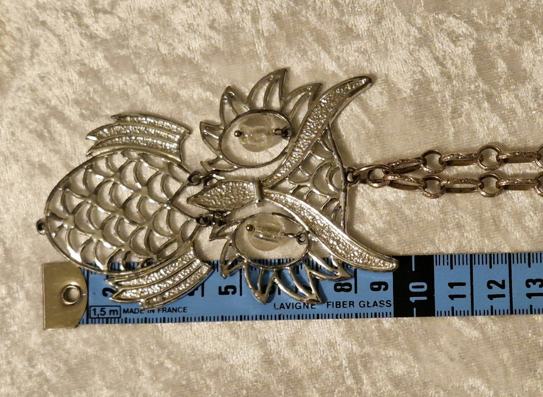 Ketten: Lange Kette: grosse Eule silberfarben mit beweglichen Augen – Gebraucht aus Zürich von silver-team 6