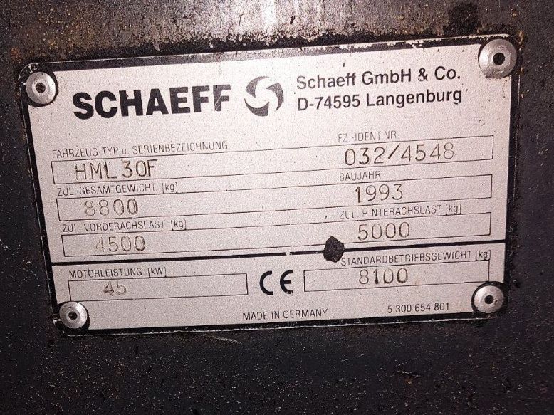 Radbagger/Pneubagger Schaeff HML 30F 8.8 Tonnen (Gebraucht) in Oberkulm ...