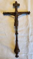 Altes Prozessionskreuz Bronze Messing Kruzifix Vortragekreuz