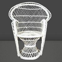 🪑👧 Vintage Rattan-Puppenstuhl im Pfauenstil 👧🪑