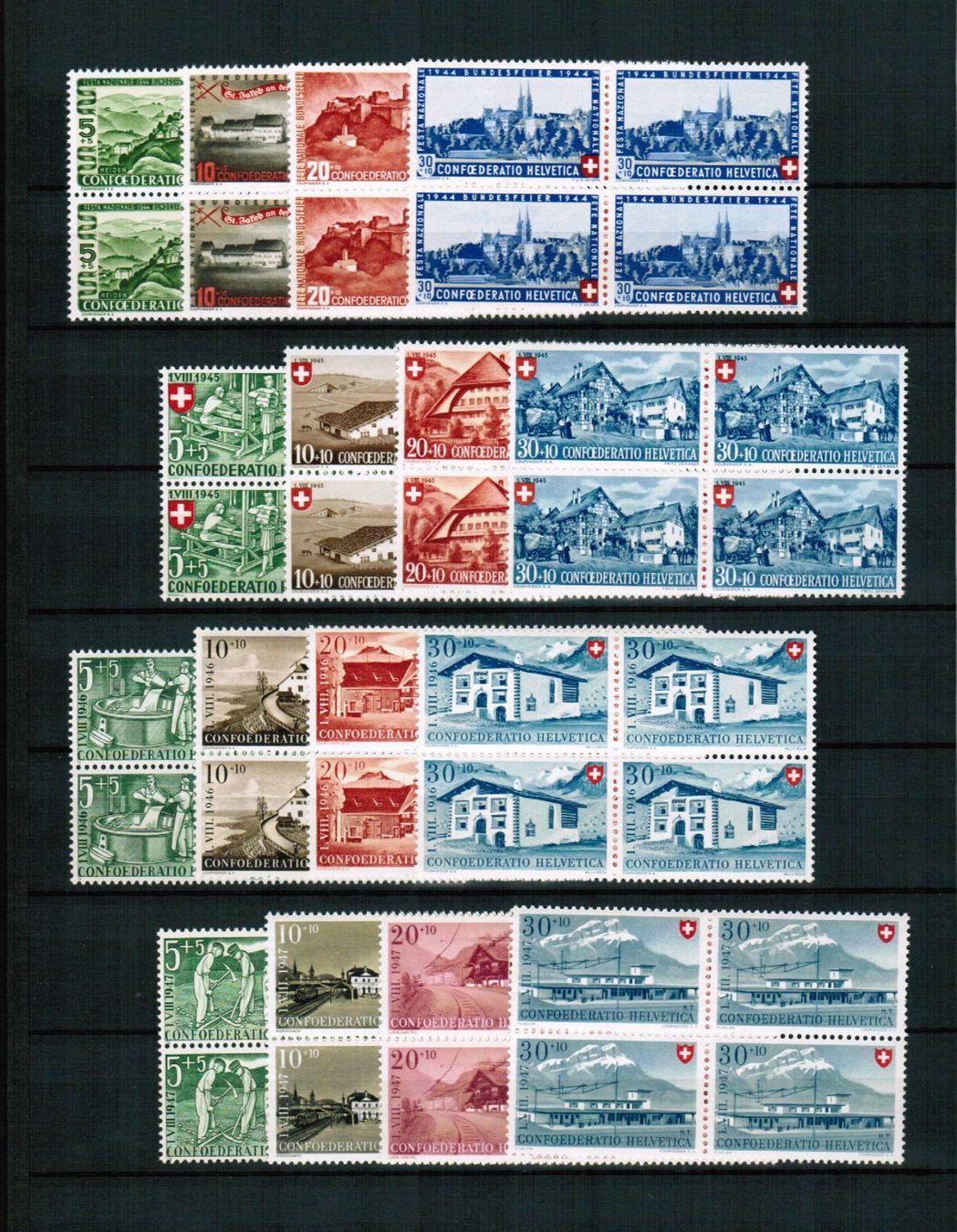 Tutti i francobolli: Pro Patria - VB Sammlung 1940-1963 ** postfrisch – Nuovo (secondo la descrizione) da Bern venduto da peri02 1