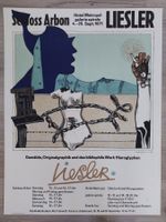 Original Plakat Josef Liesler Ausstellung Schloss Arbon 1971
