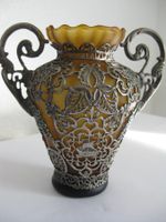 Satin-Bleikristallglasvase, Jugendstil, Frankreich um 1900.