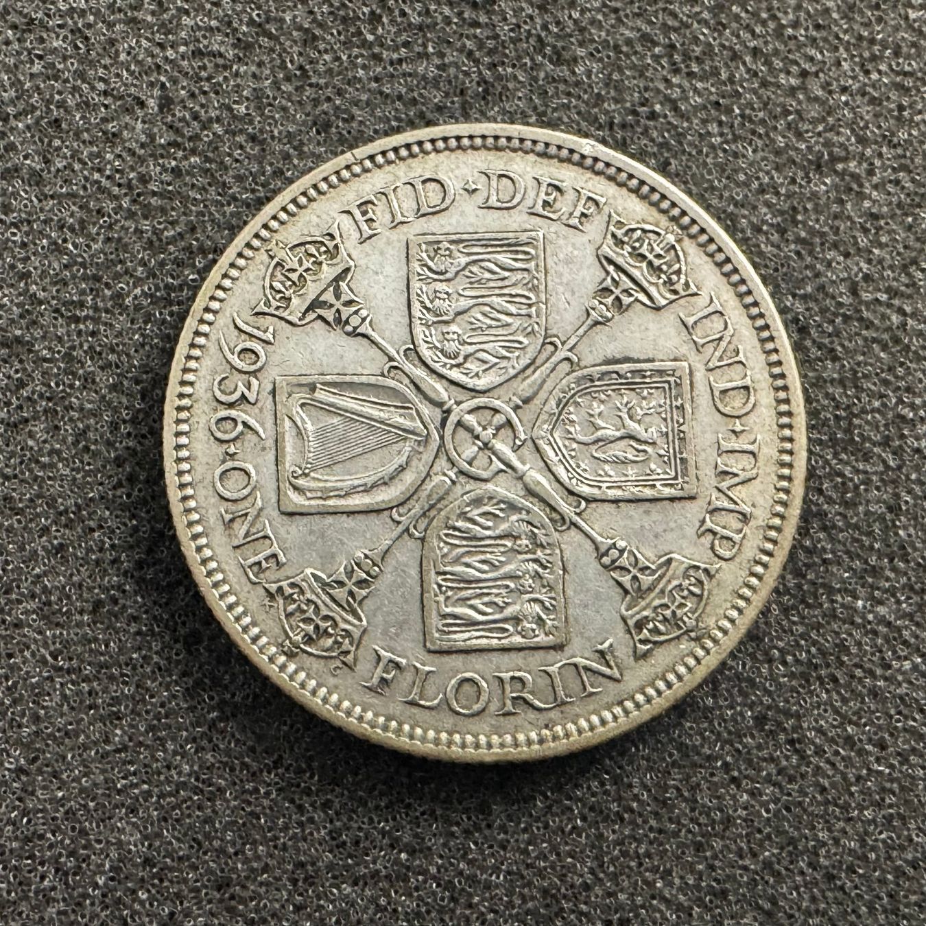 Tutti le monete: 1 Florin Silber England 1936 – Usato da Reitnau venduto da tb-muenzen