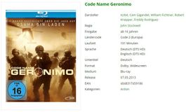 Code Name Geronimo (Bluray)