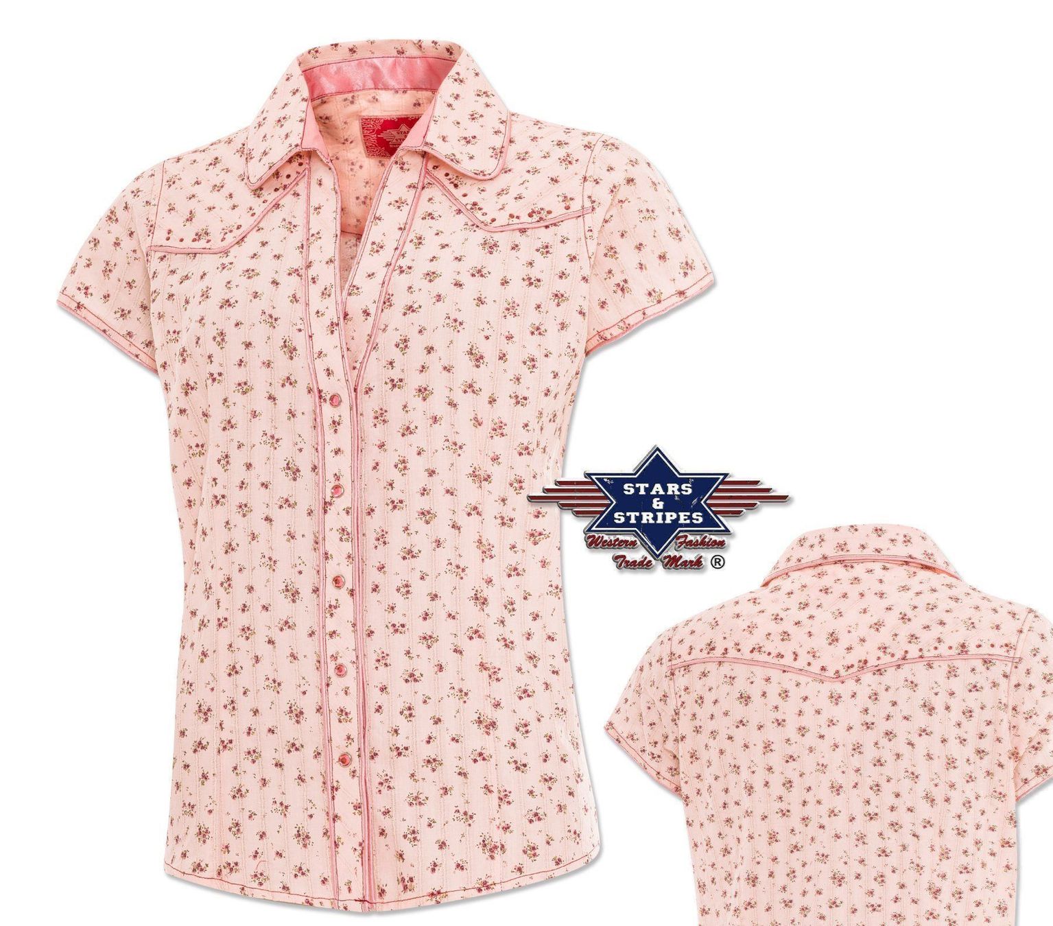 Camicette: Kurzarm Westernbluse LOLA – Nuovo (secondo la descrizione) da Halden venduto da rosch07