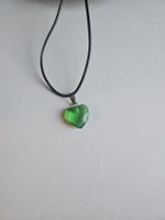 collier petit coeur vert