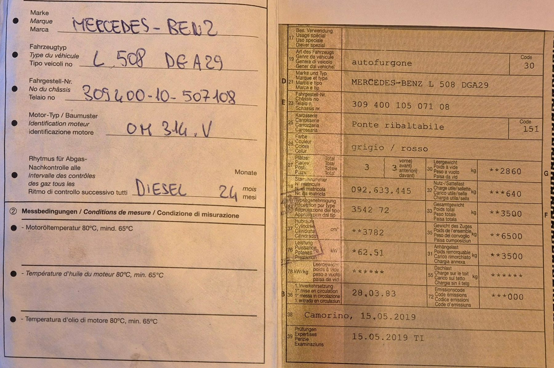 Mercedes-Benz Nutzfahrzeuge: Mercedes 508D – Defekt aus Rueyres-Treyfayes von Dzebulon 4