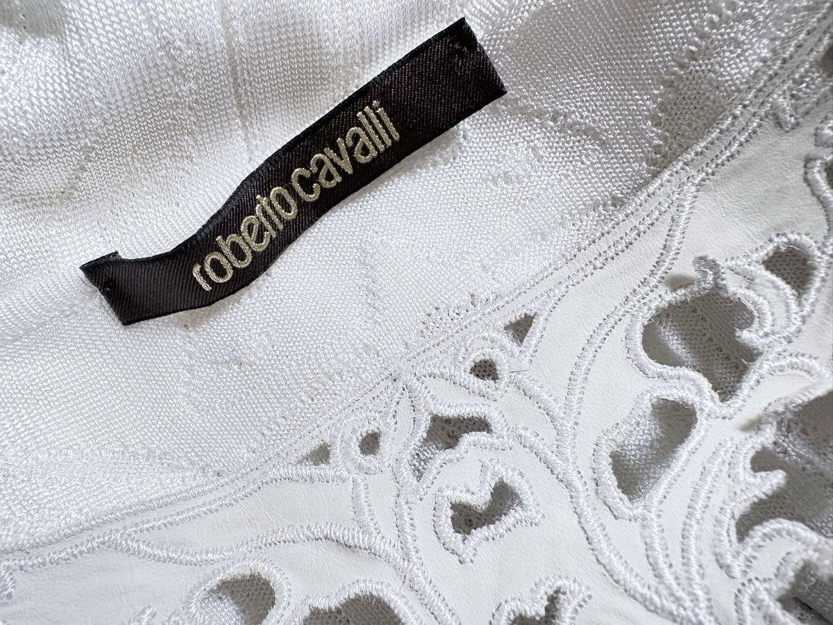Roberto Cavalli Top: Roberto Cavalli, Top, 38, Leder/Viskose/Poly – Usato da Zürich venduto da Pokimoki_1 1