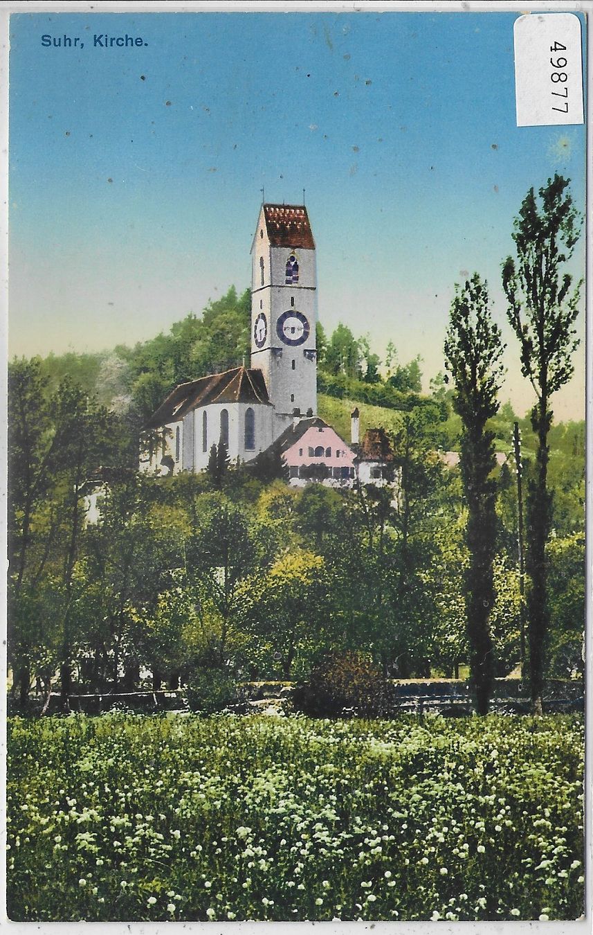Ansichtskarten: Suhr - Kirche - Litho – Gebraucht aus Ettingen von Kartenplanet