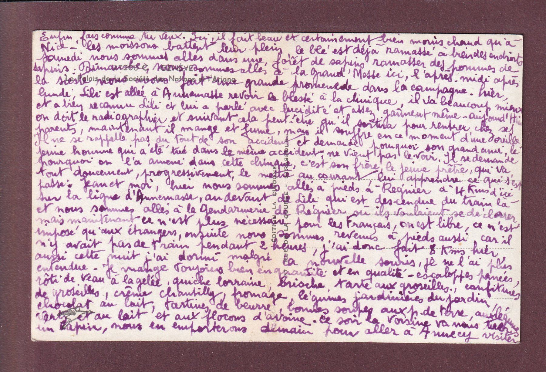 Cartoline postali: GENEVE - SDN - Dos fourni – Usato da Pully venduto da nicecards 1