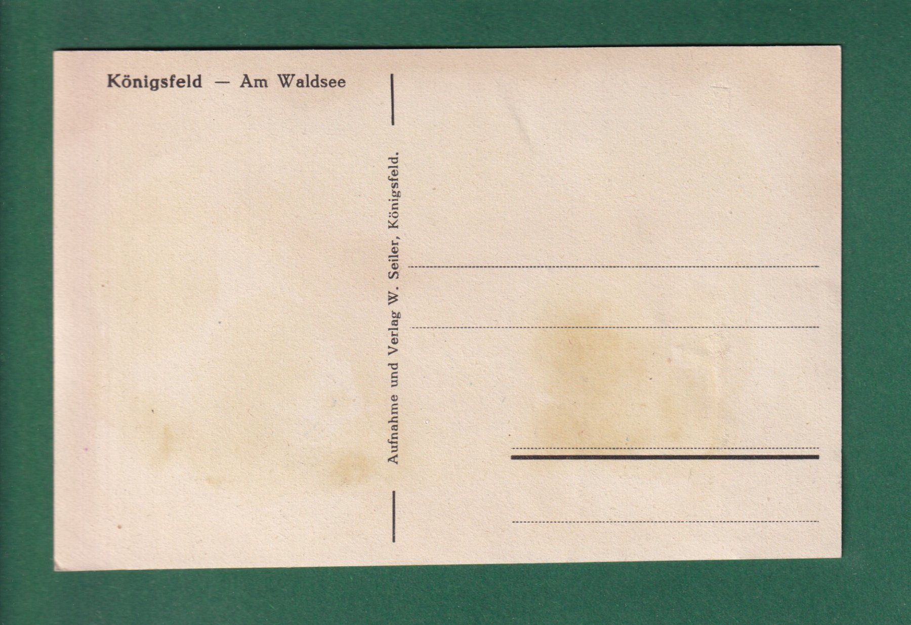 Cartoline postali: KÖNIGSFELD - Am Waldsee – Usato da Pully venduto da nicecards-shop 1
