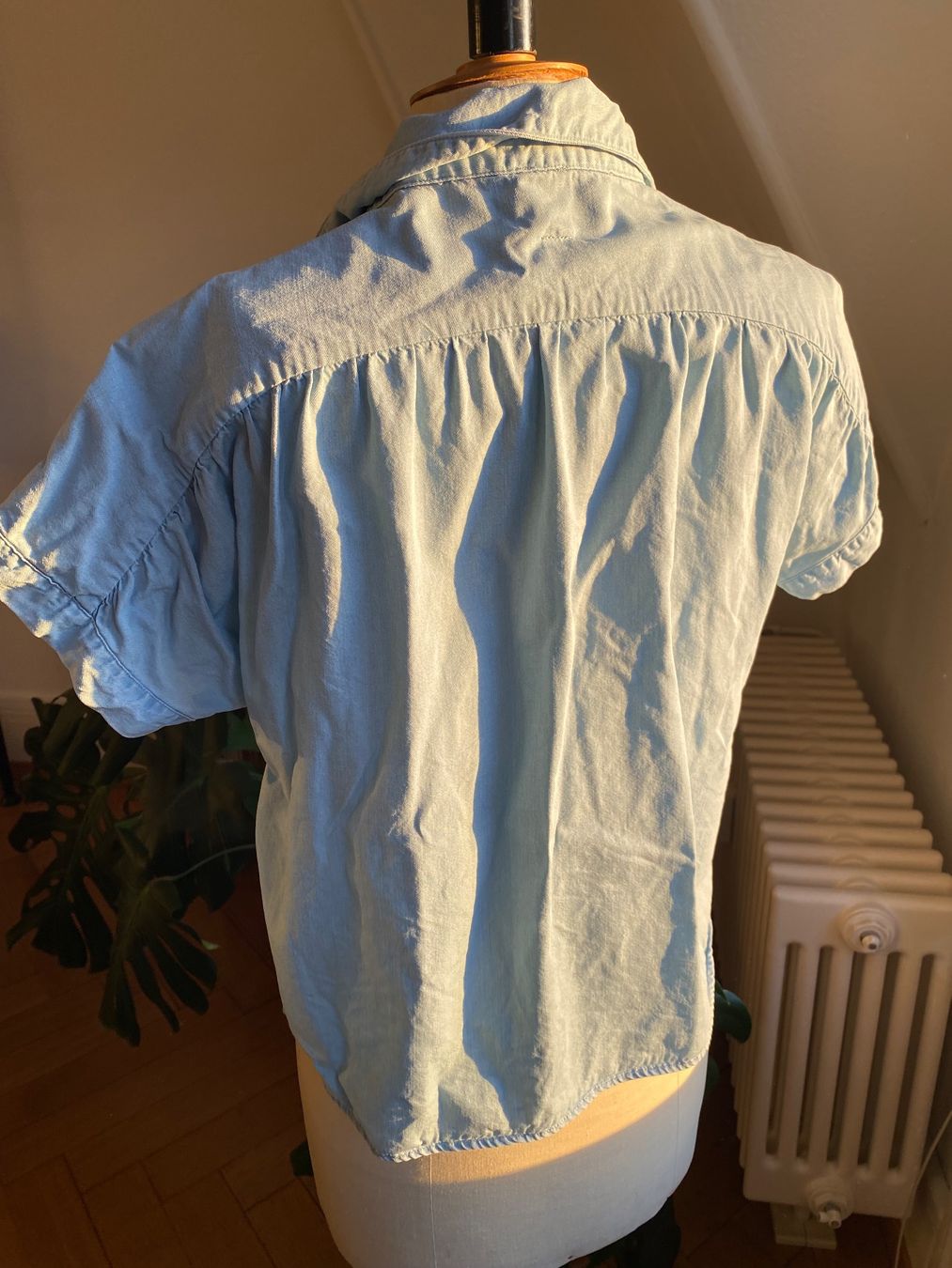 Camicette: Sommer Bluse hellblau, Gr. S - Kurzarm, Top Zustand! – Usato da Basel venduto da NormaJean01 1