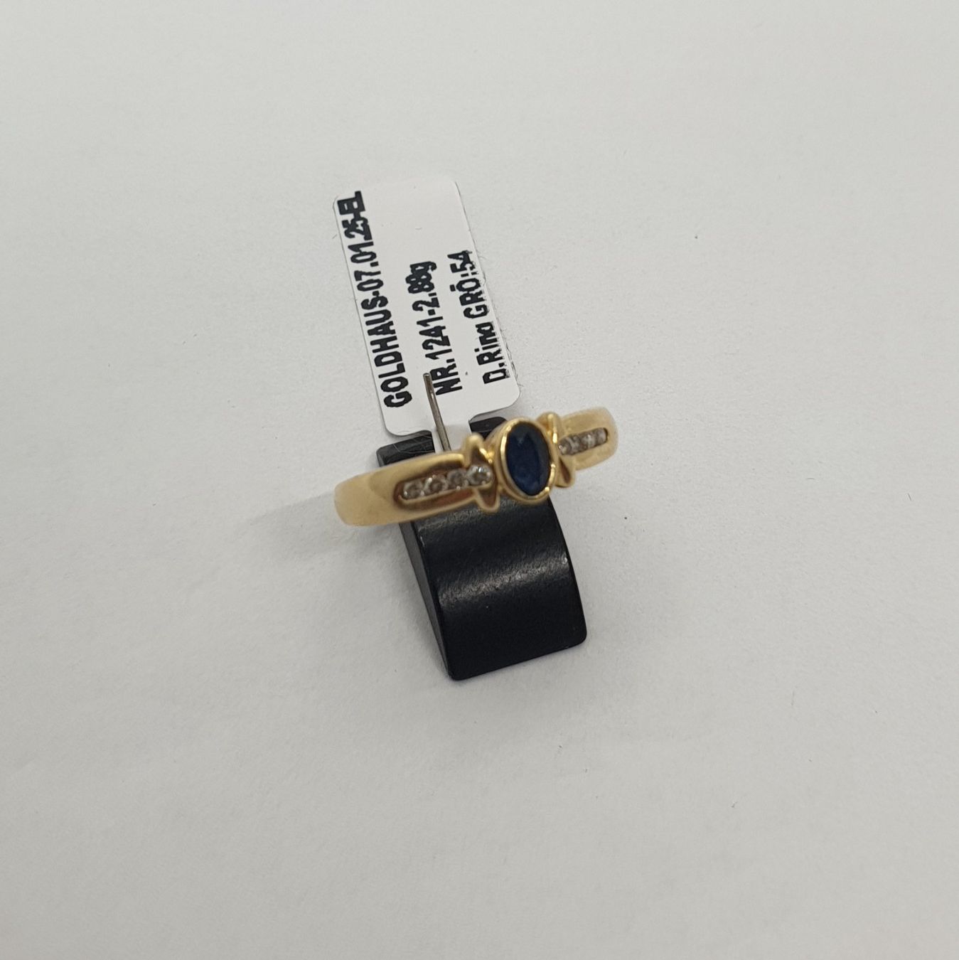 Anelli: Echt 18K Gold - Diamant, Saphir Ring – Usato da Luzern venduto da Luzern-Goldhaus 1