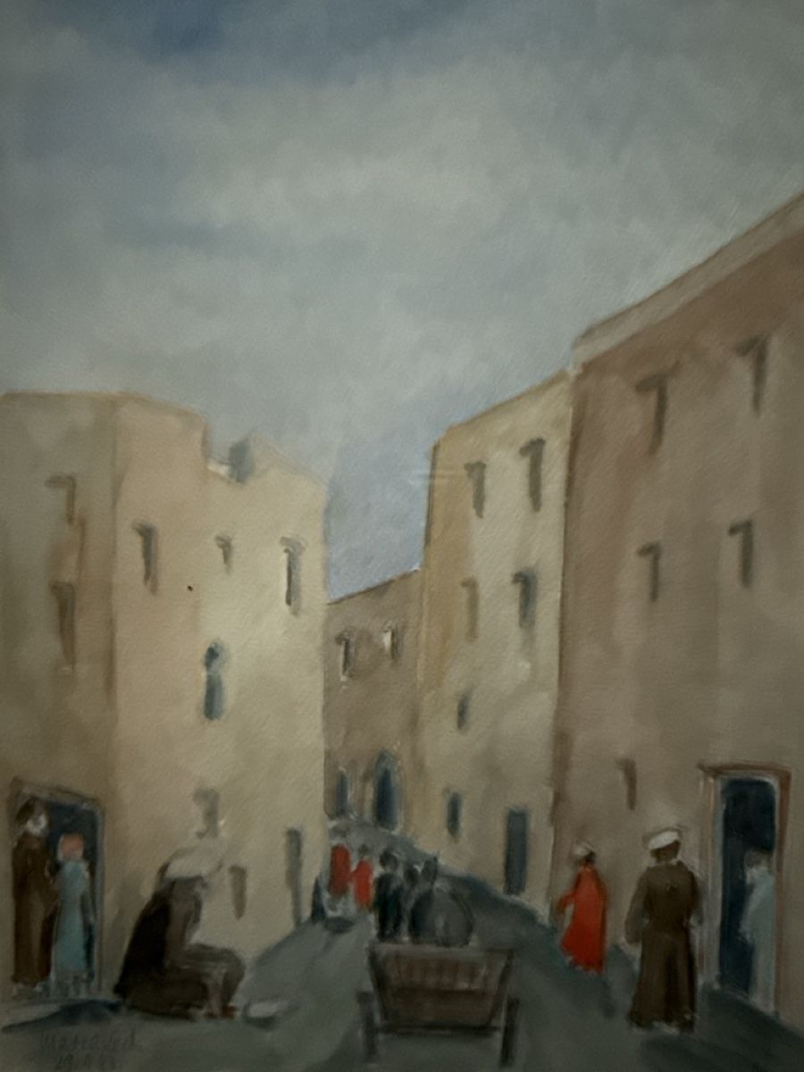 Gemälde: SCHENK  Aquarelle peinte à Marrakech – Gebraucht aus Schmitten FR von Hohezelg
