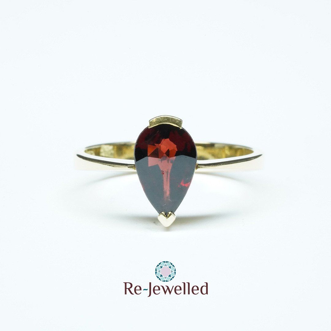 Anelli: Fingerring Gelbgold mit Granat – Usato da Bülach venduto da Re-Jewelled 6