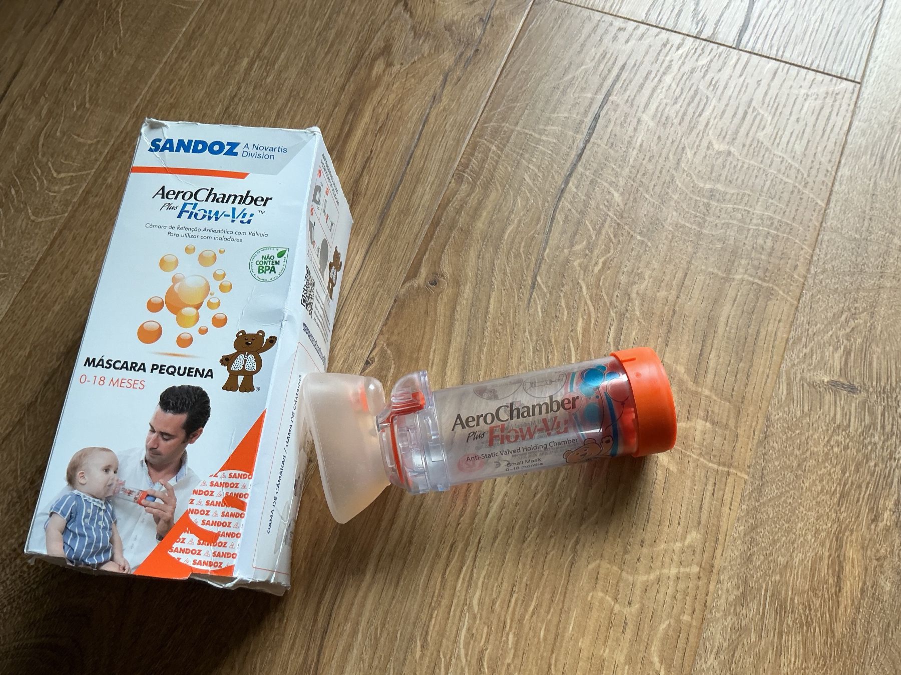 Visage & Oreilles: AeroChamber Plus Flow-Vu orange small mask – D'occasion à Brugg AG par Magna3 1