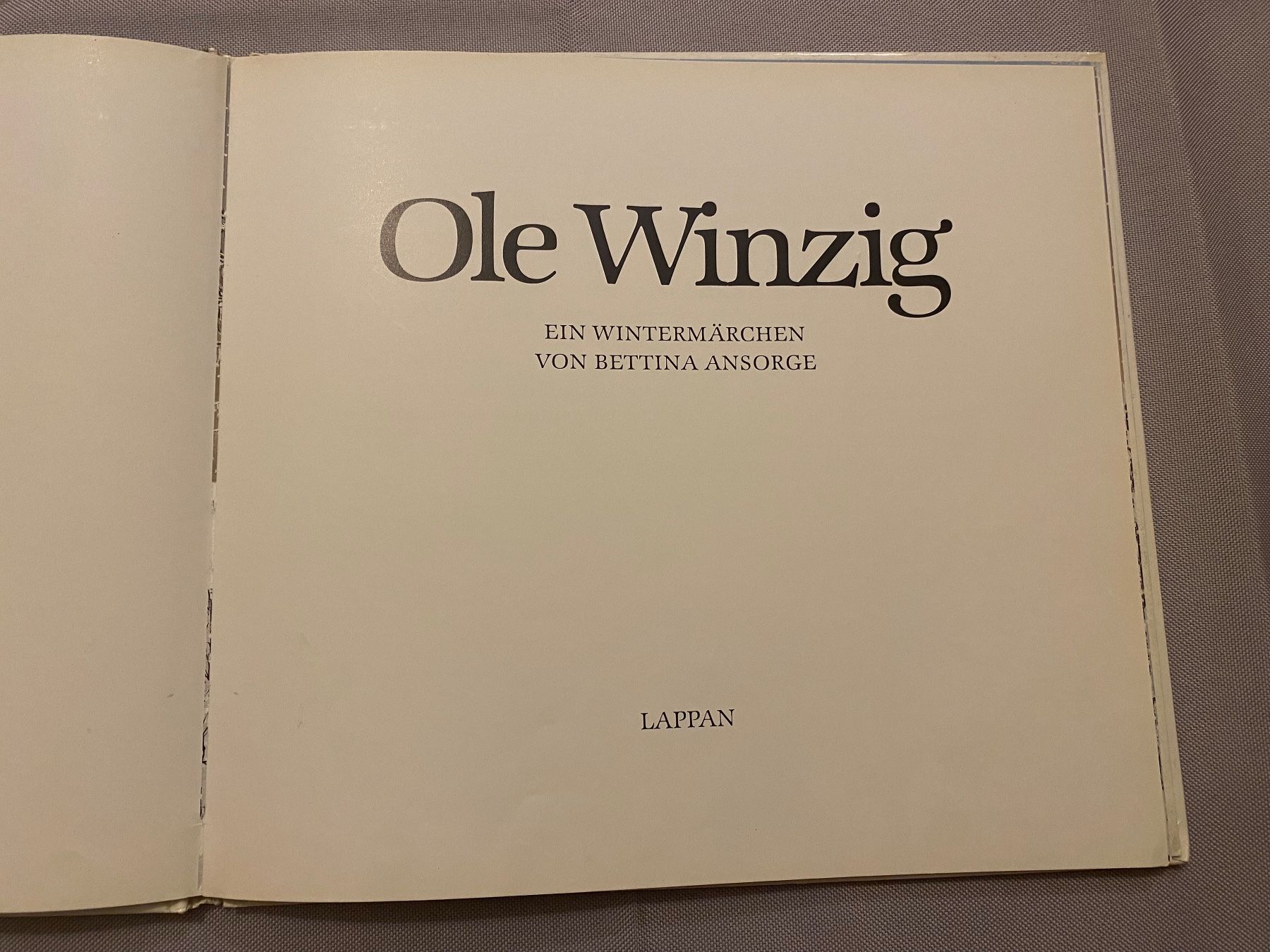 Bücher: Ole Winzig Ein Wintermärchen Bilderbuch Kinderbuch Ansorge – Gebraucht aus Basel von him_5r5n 1