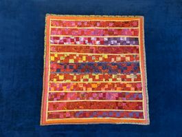 Patchwork Quilt "Kaskade" Unikat 76 x 80 cm