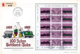 100 JAHRE GOTTHARD-BAHN AUSGABETAG GÖSCHENEN - XX137
