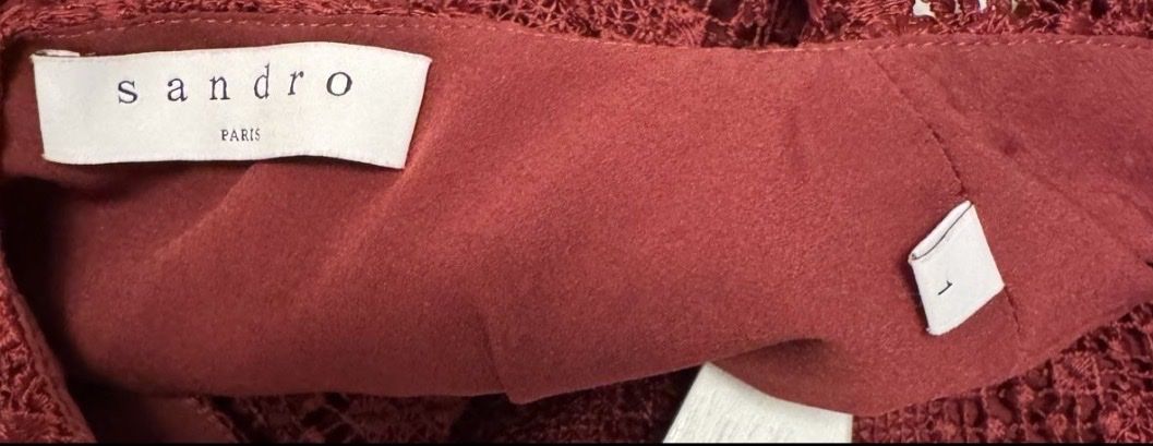 Sandro Vestiti: Sandro Spitzenkleid Gr. 1 Weinrot festlich – Usato da Altendorf venduto da bambi124 3