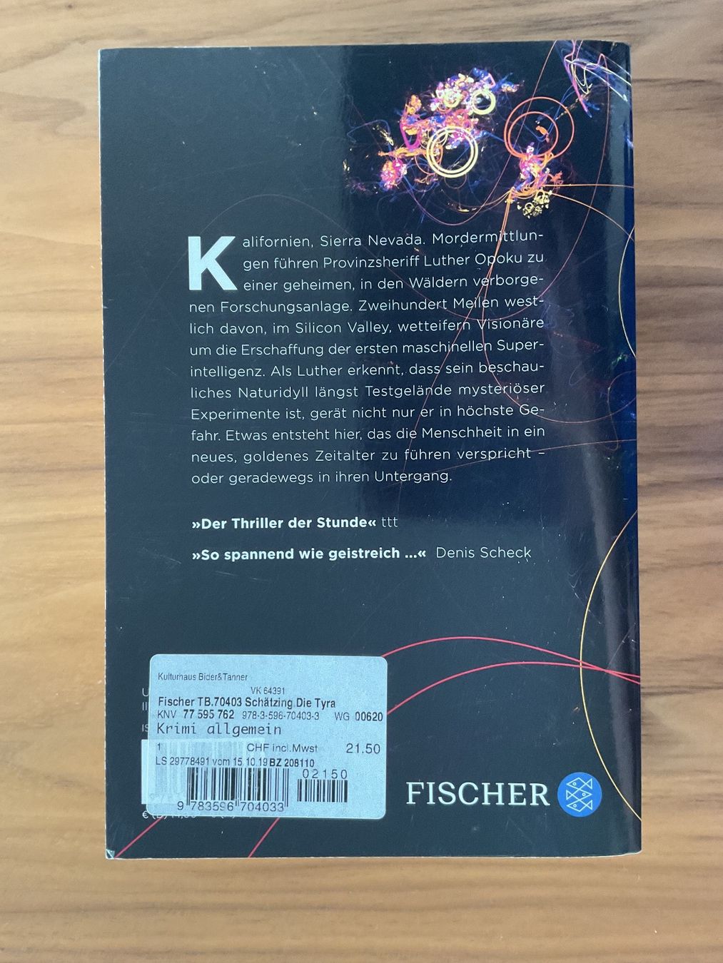 Bücher: Die Tyrannei des Schmetterlings, Frank Schätzing – Gebraucht aus Möhlin von  4