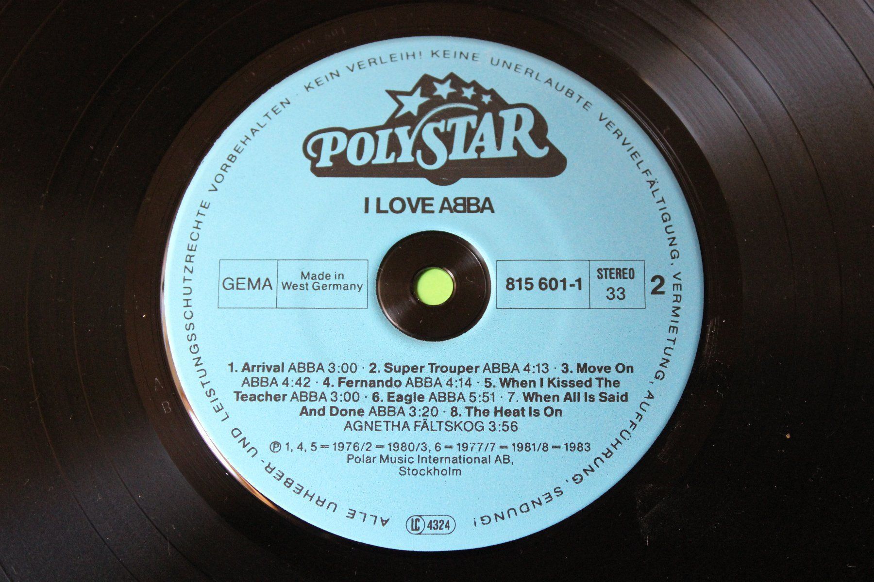 Dischi in vinile: ABBA - I LOVE ABBA LP VINYL 12" – Usato da Tübach venduto da JamesStone 5