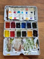 Horadam Schminke Aquarell Malkasten 12 ganze Näpfchenn