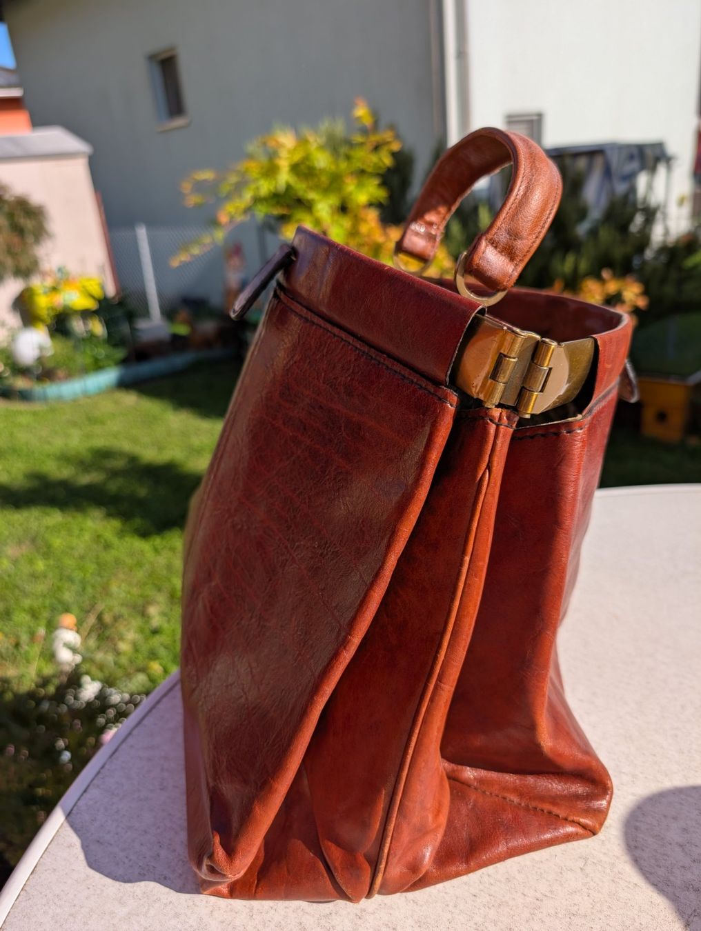 Taschen: Elegante Ledertasche "Le Bridge", Braun – Gebraucht aus Cugnasco von tizianaq 7