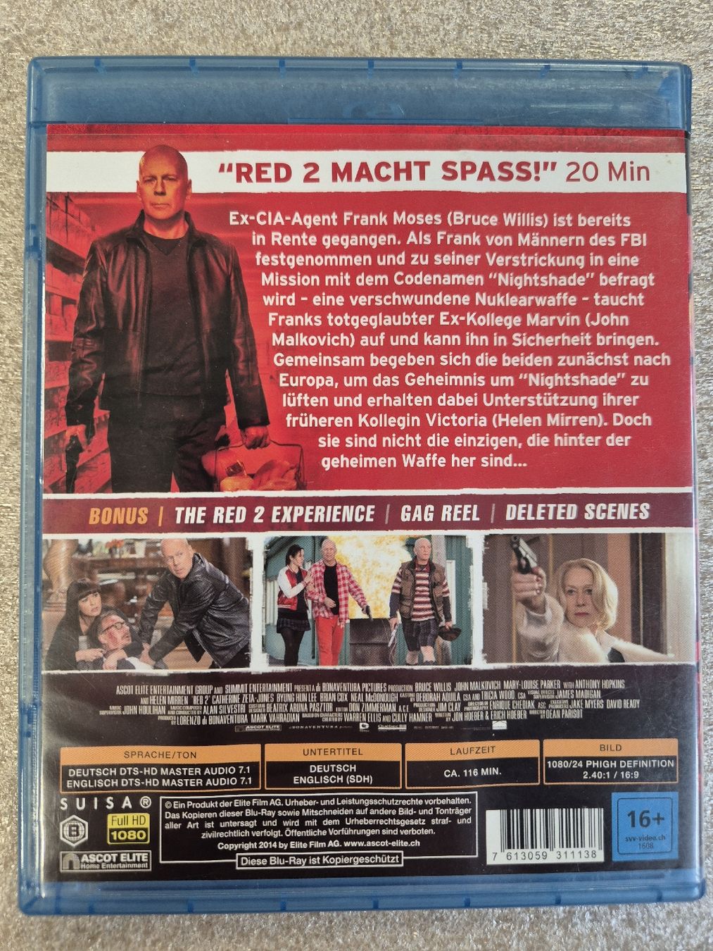Alle DVDs: RED 2 Blu-ray – Gebraucht aus Lindau von Hammy0740 1