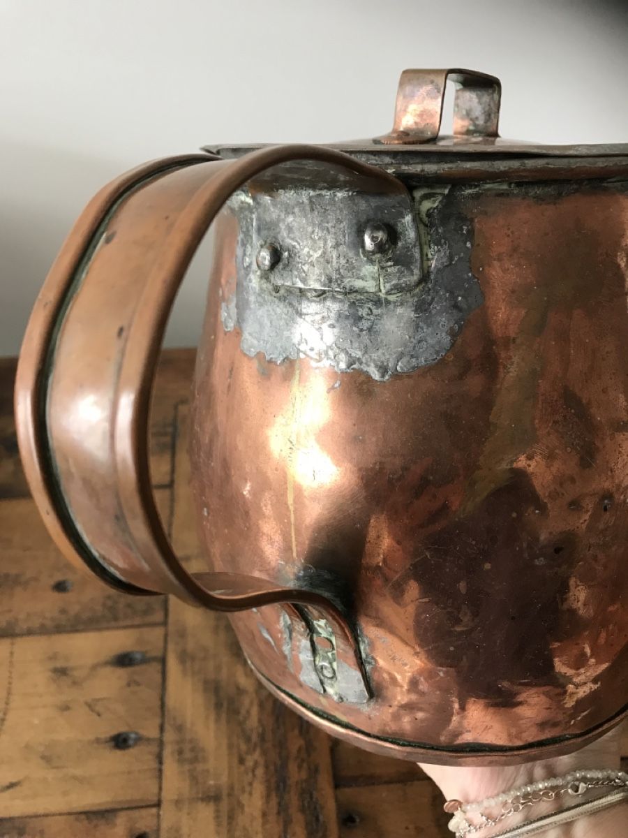 Caraffe: Alter Kupfer Krug mit Deckel – Usato da Rapperswil SG venduto da cosiba01 7