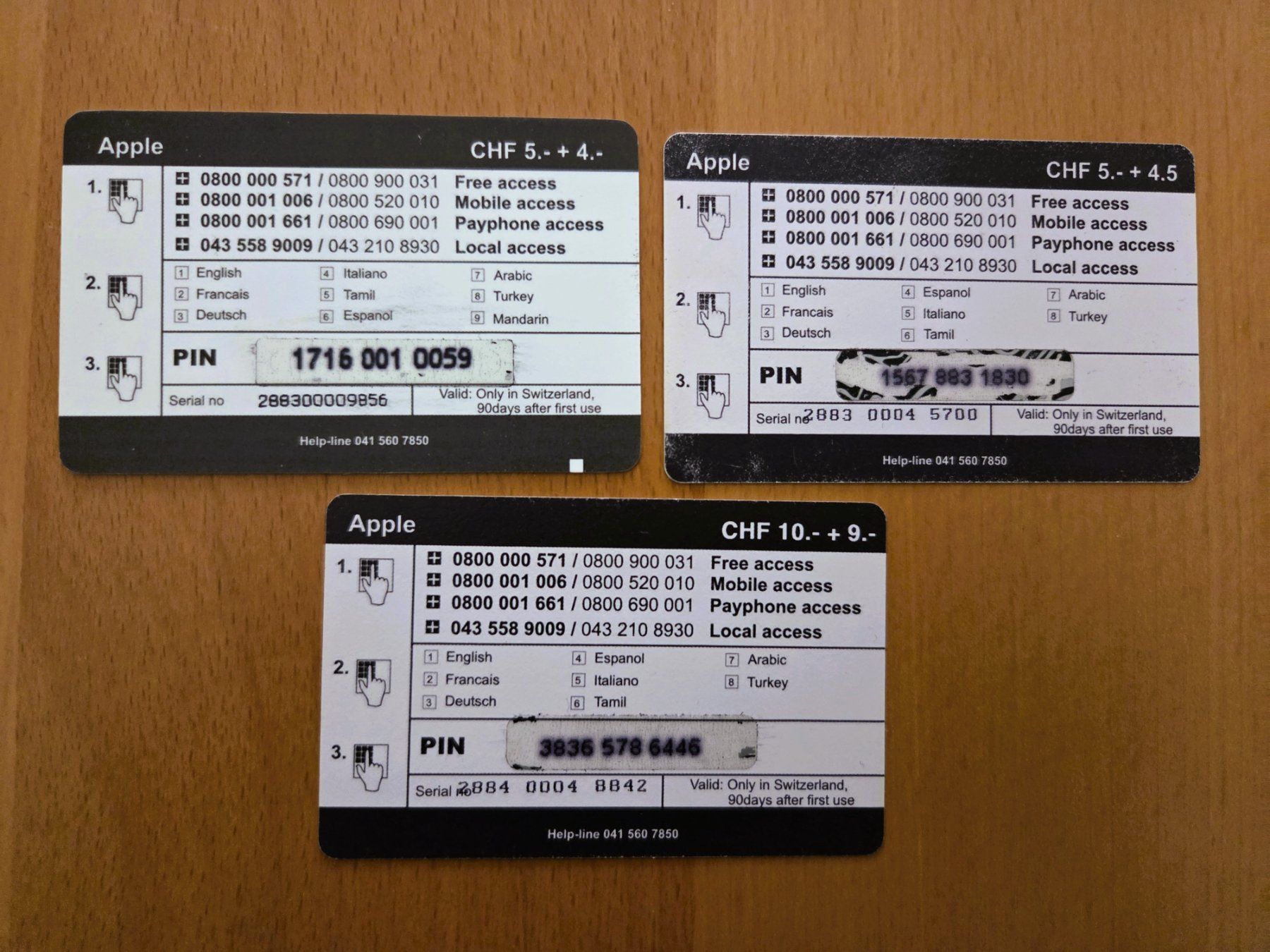 Schede telefoniche: DIVERSE - PREPAID - SCHWEIZ – Usato da Brüttisellen venduto da Nighttrain 1