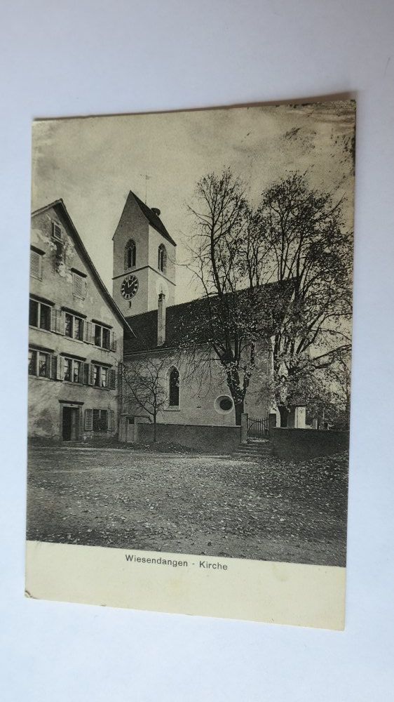 Cartoline postali: Wiesendangen / ZH - Kirche - um ca. 1935 – Usato da Jona venduto da centumprata