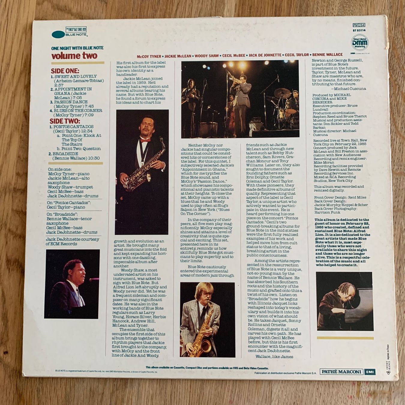 Schallplatten: ONE NIGHT WITH BLUE NOTE VOL. 2...COMPIL FR 1985...EX/VG+ – Gebraucht aus Gals von Diskopatshop 2