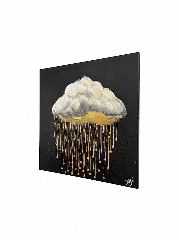 Gemälde: Acrylbild: Goldener Regen – Neu und originalverpackt aus Safenwil von car_nlh6 2