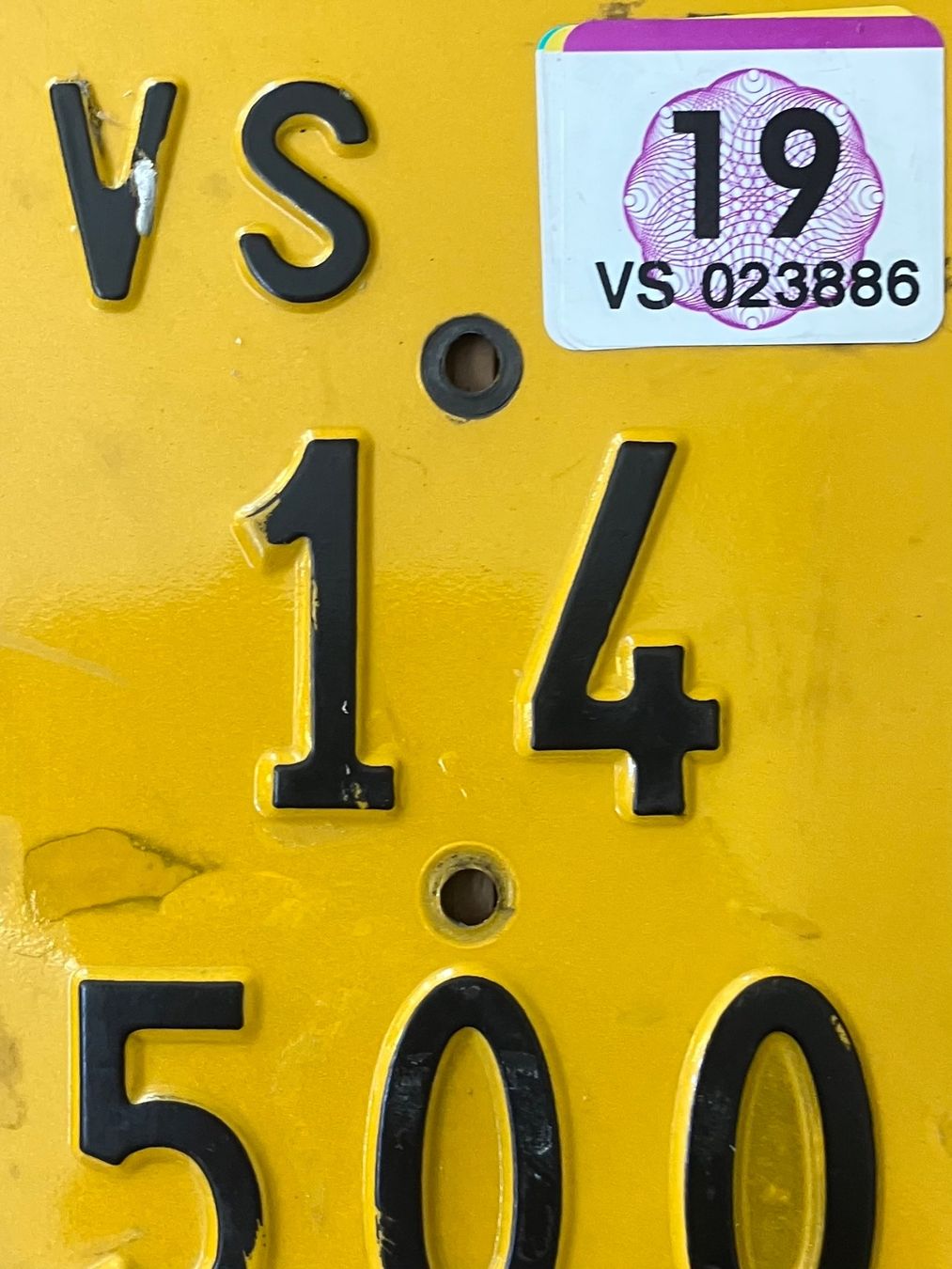 Insegne: VS 14 500 TÖFFLINUMMER - MOFASCHILD - WALLIS – Usato da Basel venduto da lagavulin02 1