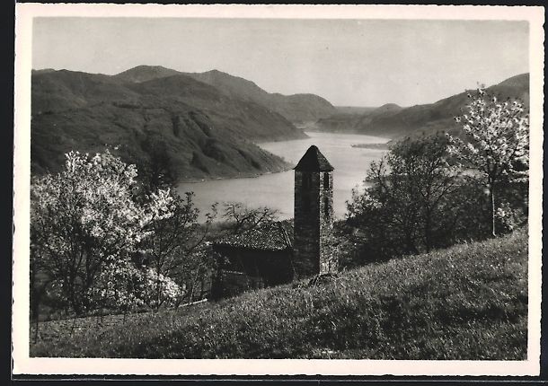 Cartoline postali: AK Cademario, Altes Kirchlein, 1949 – Usato da Berlin venduto da bartko-reher