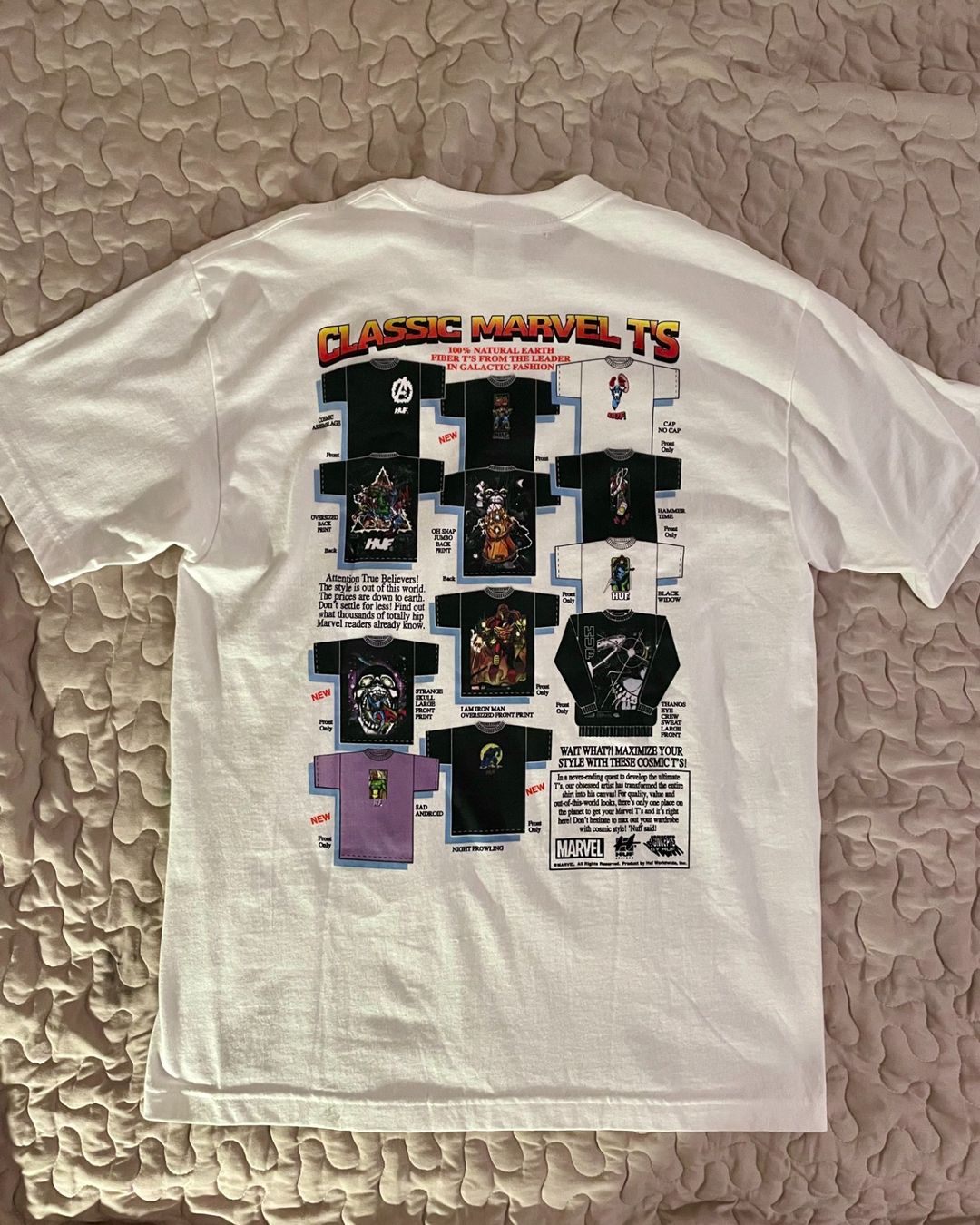 T-shirt: HUF x Marvel - White T-shirt – Nuovo (secondo la descrizione) da Chiasso venduto da Er_Mon 1