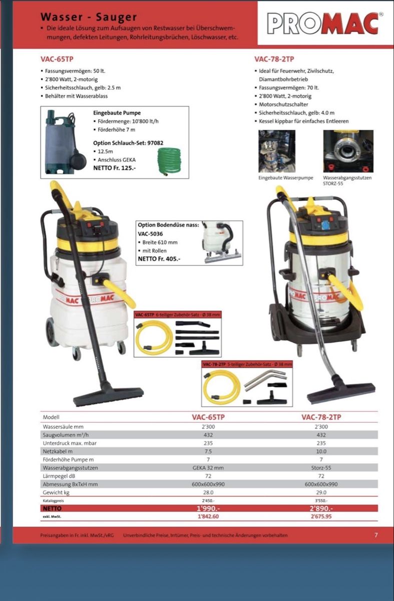 Promac Aspirapolveri & Accessori: Industrie-Nass-Trockensauger – Nuovo (secondo la descrizione) da Niedergösgen venduto da jeggi93 1