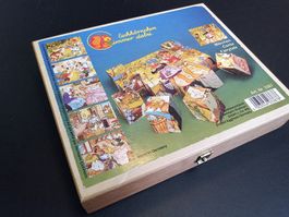 Eichhorn Würfelpuzzle Märchen, Holz Puzzle komplett 