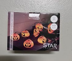 Lichterkette Halloween Kürbis 8 LED mit Timer neu