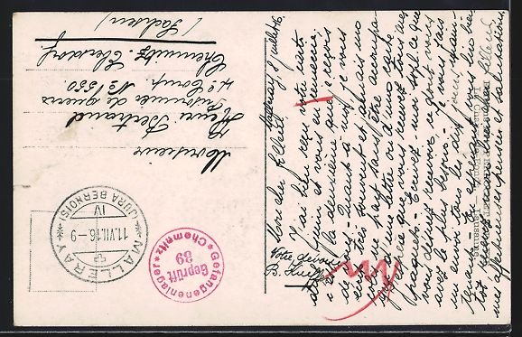 Cartoline postali: Malleray, Blick von einer Anhöhe auf de – Usato da Berlin venduto da bartko-reher 1