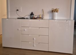 Sideboard Hochglanz weiss