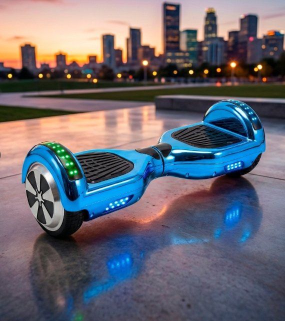 Hoverboard: Blau Metallic Hoverboard mit LED auf Rädern, neu – Nuovo e nell'imballaggio originale da Ermatingen venduto da rik4rdo