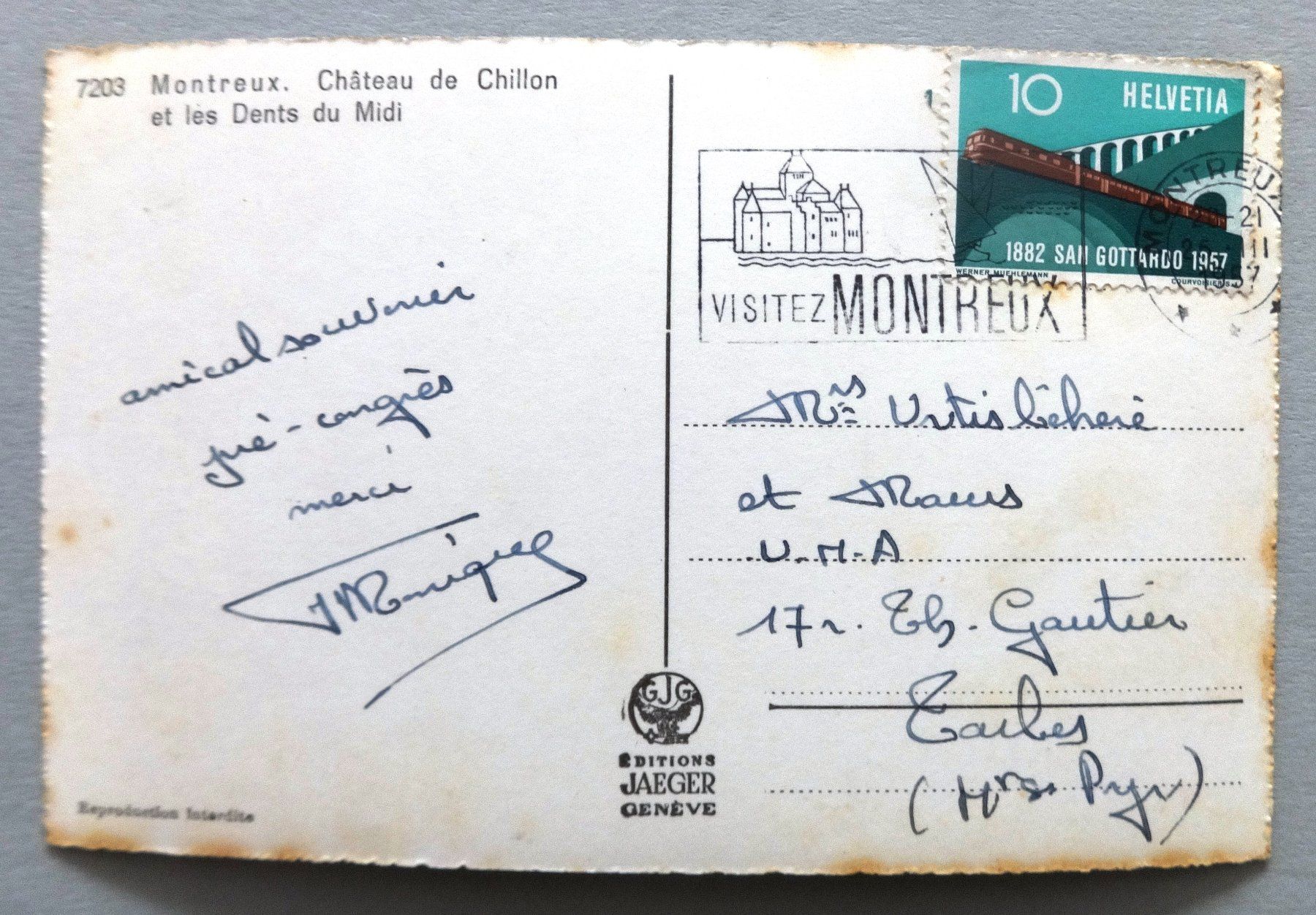 Cartoline postali: Château de Chillon et Dents du Midi – Difettoso da Fétigny venduto da Billy2miny 1