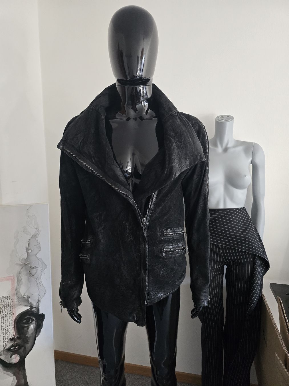 Giacche: Designer Giorgio Brato Leather Jacket, Black, Size 48 – Usato da Zürich venduto da joa_26k8 2