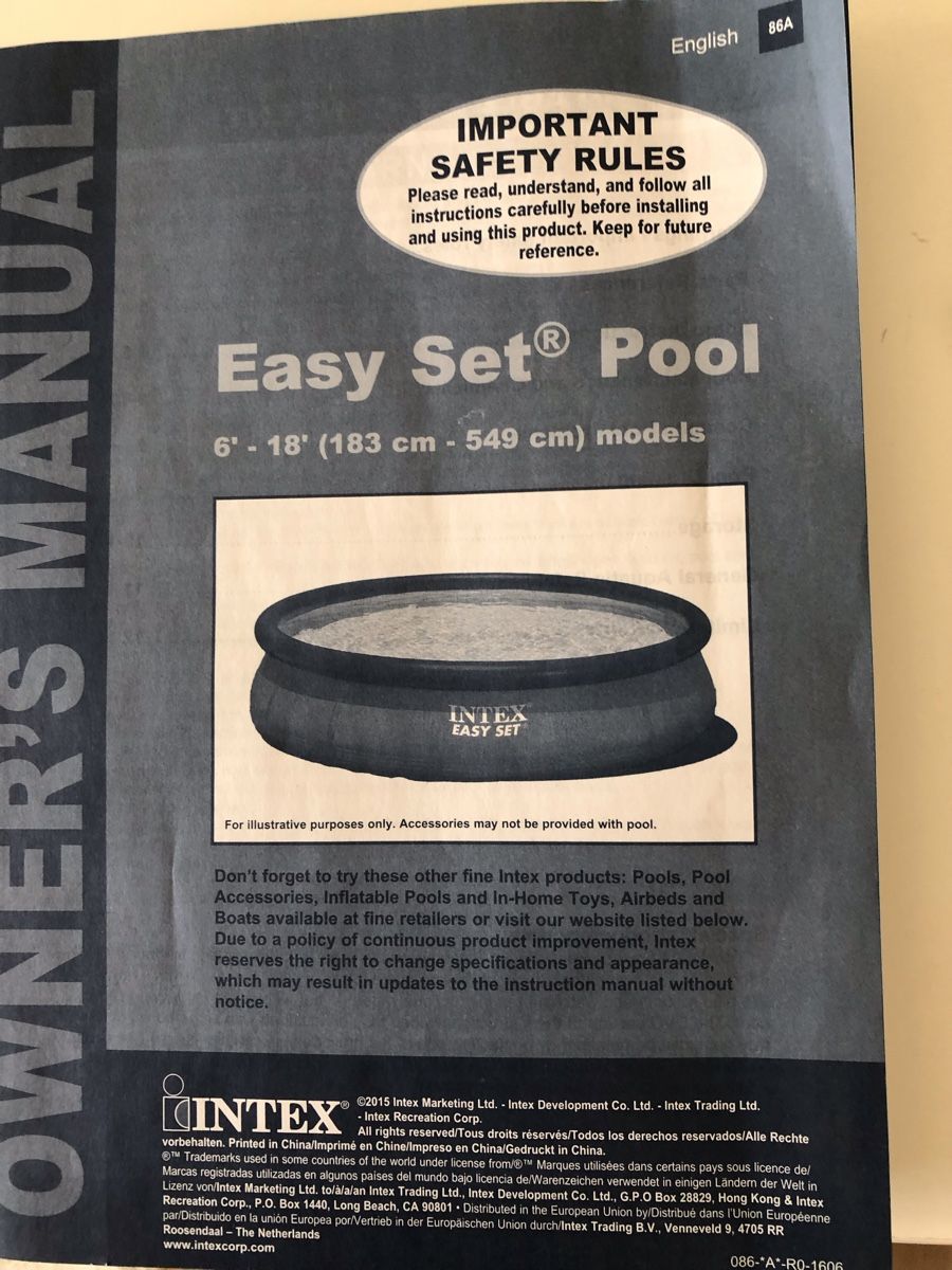 Intex Piscine: Piscine Intex Easy Set, état neuf 183/549 cm – Nuovo (secondo la descrizione) da Genève venduto da fra_f685