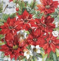 Serviette poinsettia all over (1384) 2Stk.