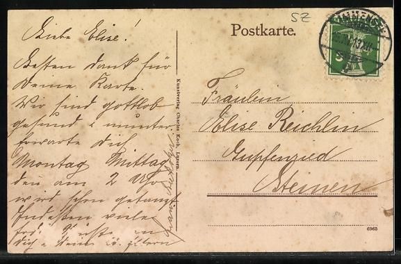 Cartes postales: Immensee, Hotel Eiche, Post, Ansicht mit – D'occasion à Berlin par bartko-reher 1